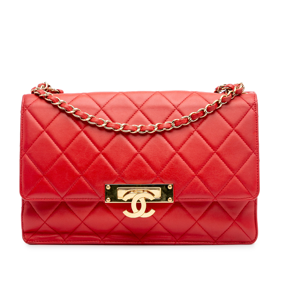 Pre-Loved Chanel Large Quilted Lambskin Golden Class Flap - Picture 1 of 10